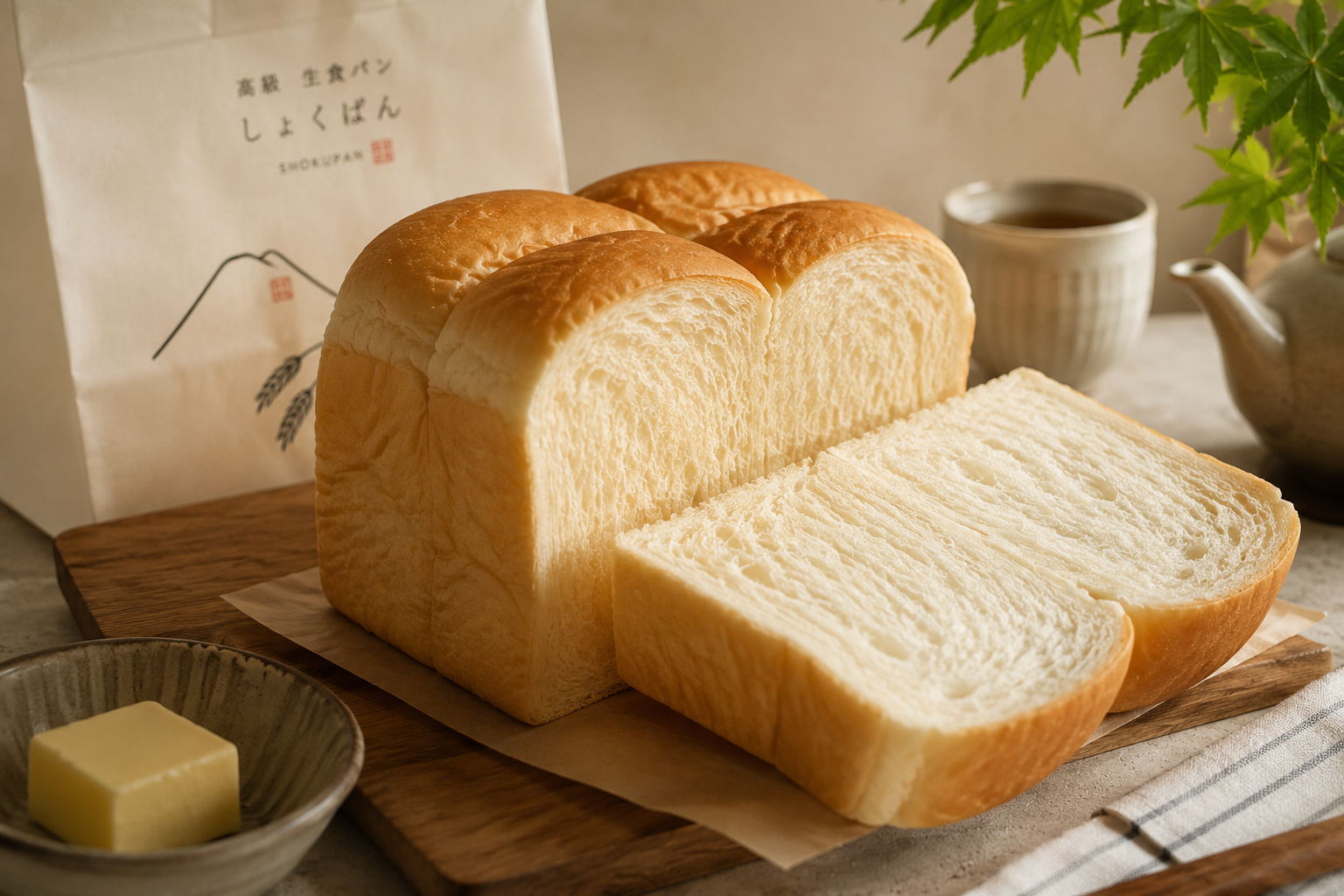 Japanese milk bread lembut di bakery Jepang