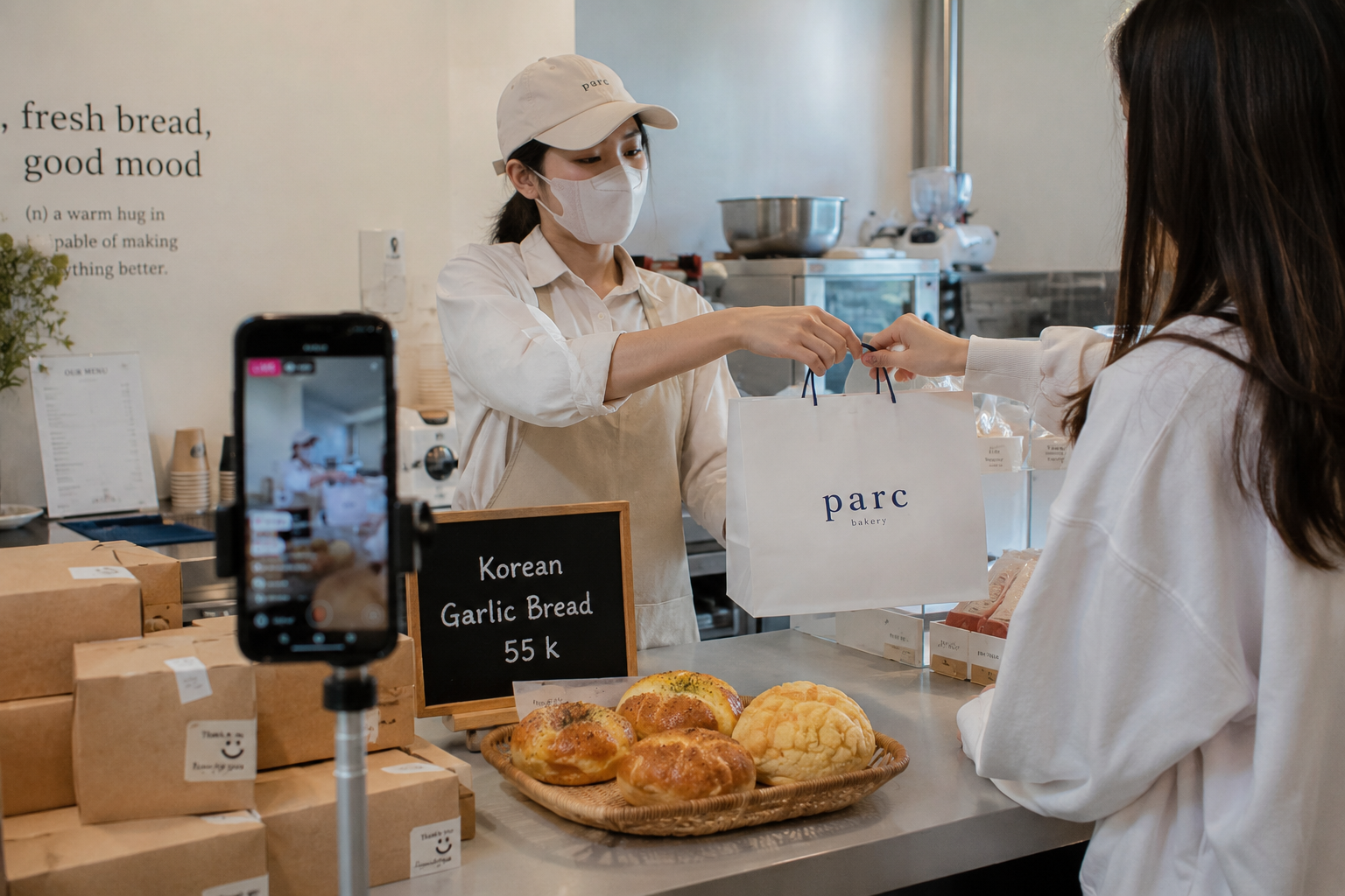 Bisnis bakery modern dengan konsep roti Korea dan Jepang